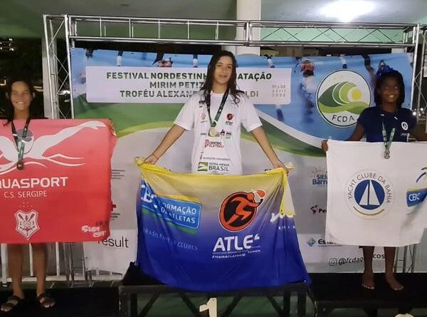 Nadadora maranhense Sofia Duailibe brilha em torneios na cidade de Fortaleza