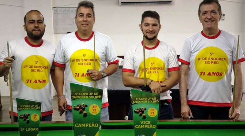 Jânio Gonçalves é campeão da 5ª Copa JP de Snooker Six Red