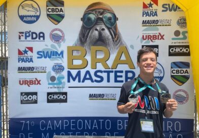 Natação: Davi Hermes fatura medalha de prata no Brasileiro Masters